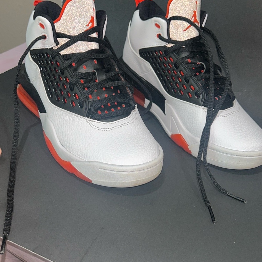 Jordan Kids Sneakers in White, Black, and Red